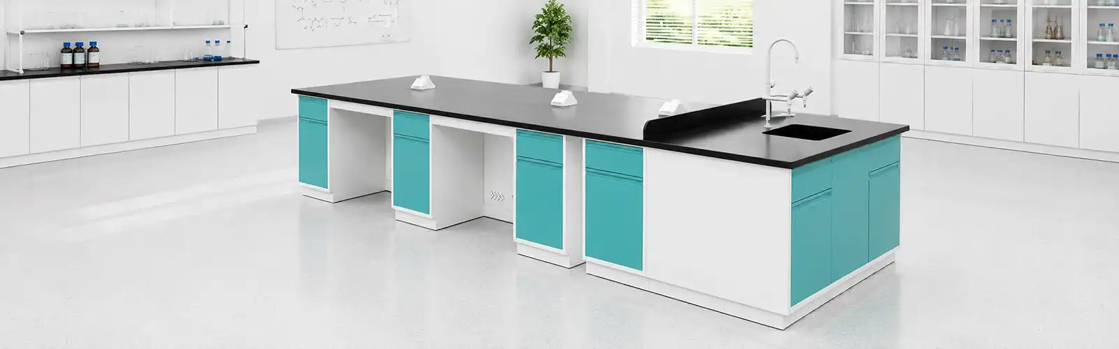 Lab tables with storage Lab tables with storage