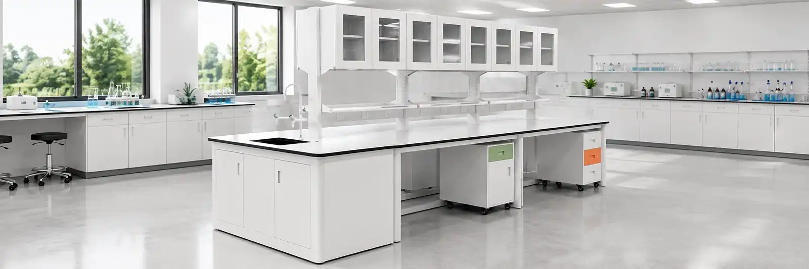 lab table with drawers